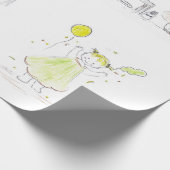 Little Girls Birthday Cadeaupapier (Hoek)
