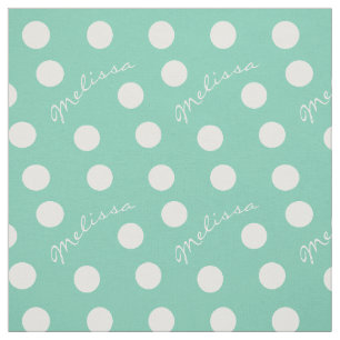 Little Girls Custom Name en Color Polka Dot Stof