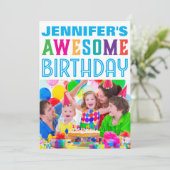 Little Girls Geweldige Birthday Party Cute Kaart (Staand voorkant)