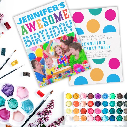 Little Girls Geweldige Birthday Party Cute Kaart