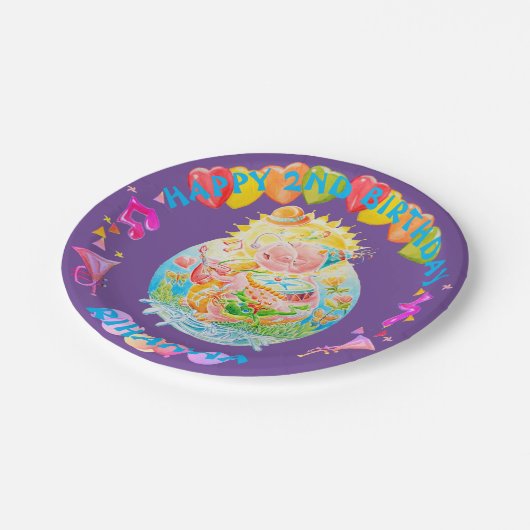 Little Girls Personalized Birthday Paper Bord (Gekanteld)