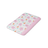 Little Girls Pink Ocean Jellyfish and Crab Pattern Badmat (Gekanteld)