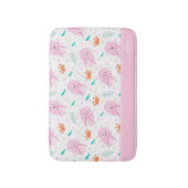 Little Girls Pink Ocean Jellyfish and Crab Pattern Badmat (Voorkant Verticaal)