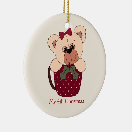 Little Girls Teddy Bear Ornament (Rechts)
