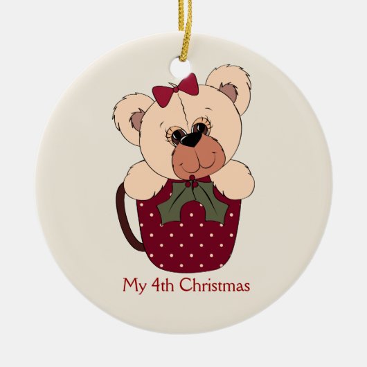 Little Girls Teddy Bear Ornament (Voorkant)