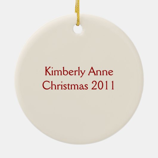 Little Girls Teddy Bear Ornament (Achterkant)