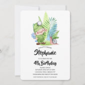 Little Gnome Birthday Invitation Kaart (Voorkant)
