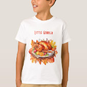 Little Gobbler - Schattigee Thanksgiving Kinder T-shirt (Voorkant)