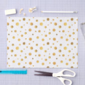 Little Gold Circles op White Elegant Tissue Tissuepapier (Craft)