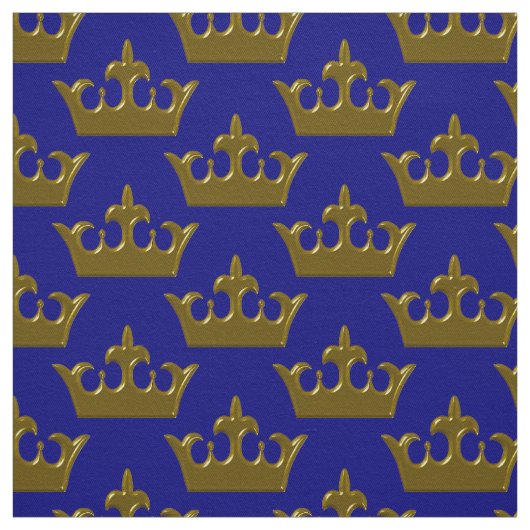 Little Gold Crown, Blue-Fabric Stof (Swatch)