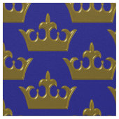 Little Gold Crown, Blue-Fabric Stof (Close Up)