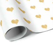 Little Gold Hearts Valentijnsdag Gift Cadeaupapier (Rol Hoek)