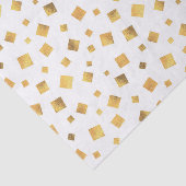 Little Gold Squares on White Elegant Tissuepapier (Detail)