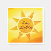 Little Gold Sunshine Boho Birthday Napkins Servet (Voorkant)