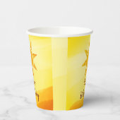 Little Gold Sunshine Boho Birthday Paper Cups Papieren Bekers (Links)