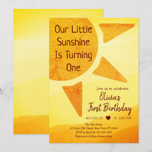 Little Gold Sunshine Modern Boho Birthday Kaart