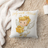 Little golden Angel with Gift Kussen (Deken)