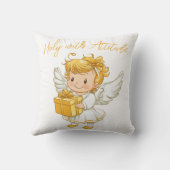 Little golden Angel with Gift Kussen (Achterkant)