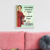 Little Golden Meme Canvas Muurkunst (Insitu (Woonkamer))