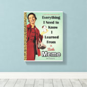 Little Golden Meme Canvas Muurkunst Afdruk (Insitu (Houten vloer))