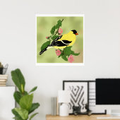  Little Goldfinch Bird Poster (Thuiskantoor)