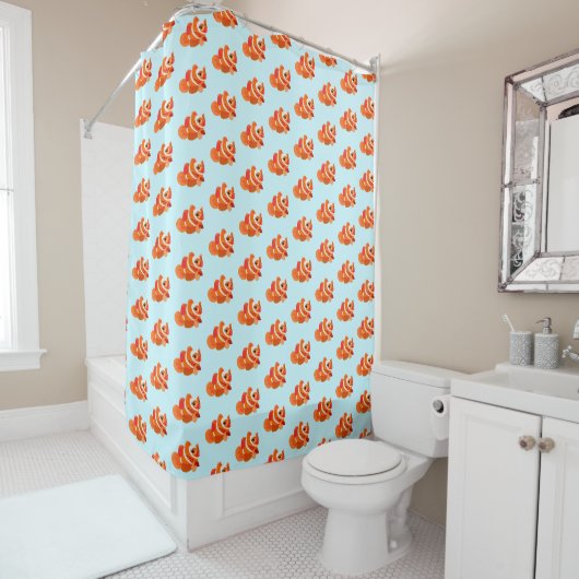 Little Goldfishes Shower Curtain - Uw kleuren Douchegordijn (In situ)