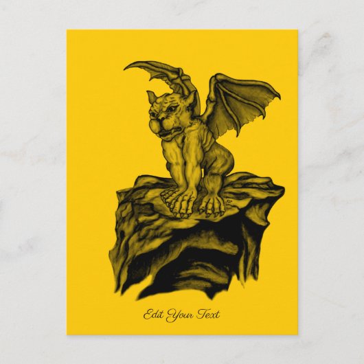Little Golem Gargoyle Briefkaart (Voorkant)