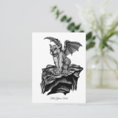 Little Golem Gargoyle Briefkaart (Staand voorkant)