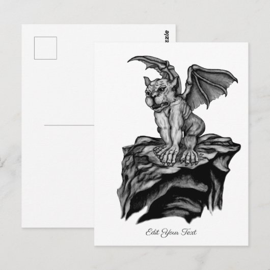 Little Golem Gargoyle Briefkaart (Voorkant / Achterkant)