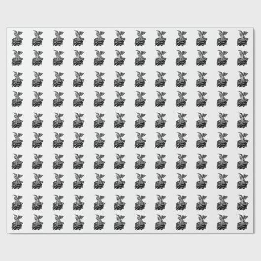 Little Golem Gargoyle Cadeaupapier (Vlak)