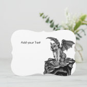 Little Golem Gargoyle Feestdagenkaart (Staand voorkant)