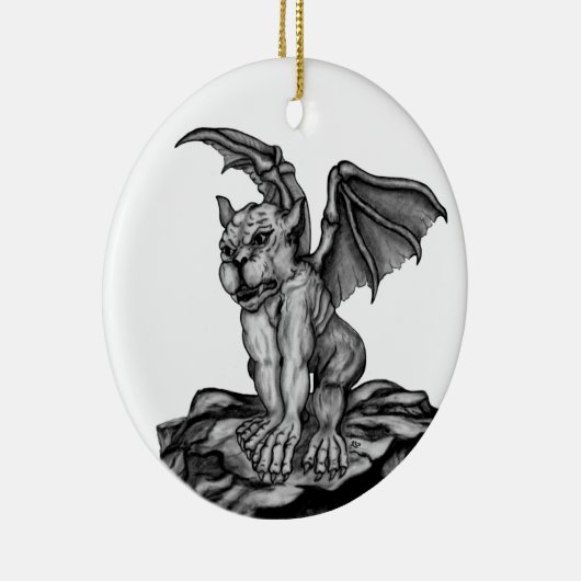 Little Golem Gargoyle Keramisch Ornament (Rechts)