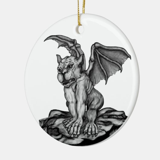 Little Golem Gargoyle Keramisch Ornament (Links)