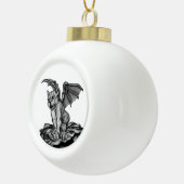 Little Golem Gargoyle Keramische Bal Ornament (Rechts)