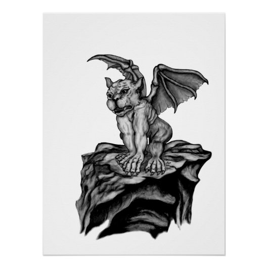 Little Golem Gargoyle Perfect Poster (Voorkant)