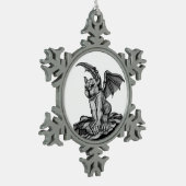 Little Golem Gargoyle Tin Sneeuwvlok Ornament (Links)