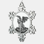 Little Golem Gargoyle Tin Sneeuwvlok Ornament (Rechts)