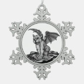 Little Golem Gargoyle Tin Sneeuwvlok Ornament (Voorkant)