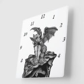 Little Golem Gargoyle Vierkante Klok (Hoek)