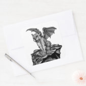 Little Golem Gargoyle Vierkante Sticker (Envelop)