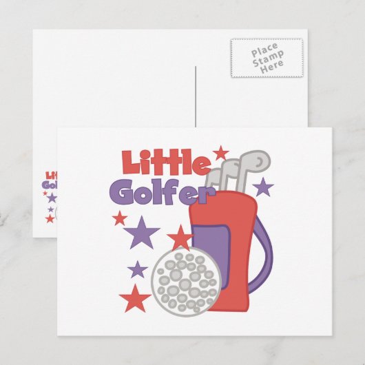 Little Golfer T-shirts en Gifts Briefkaart (Voorkant / Achterkant)