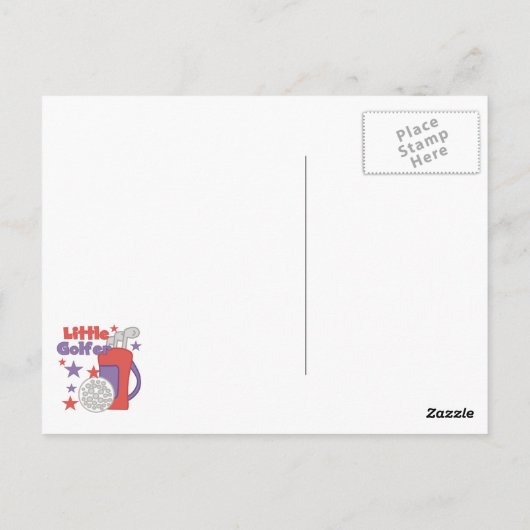 Little Golfer T-shirts en Gifts Briefkaart (Achterkant)