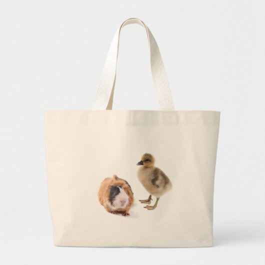 little goose and guinea pig grote tote bag (Voorkant)