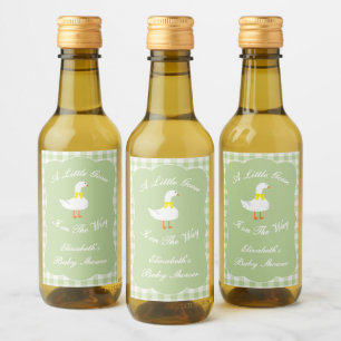 Little Goose Baby Shower Drink Label Wijn Etiket