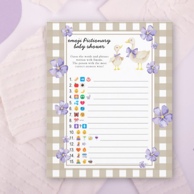 Little Goose baby shower - emoji pictionary spel (Creator heeft geüpload)