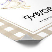 Little Goose Baby shower Favors Poster (Hoek)