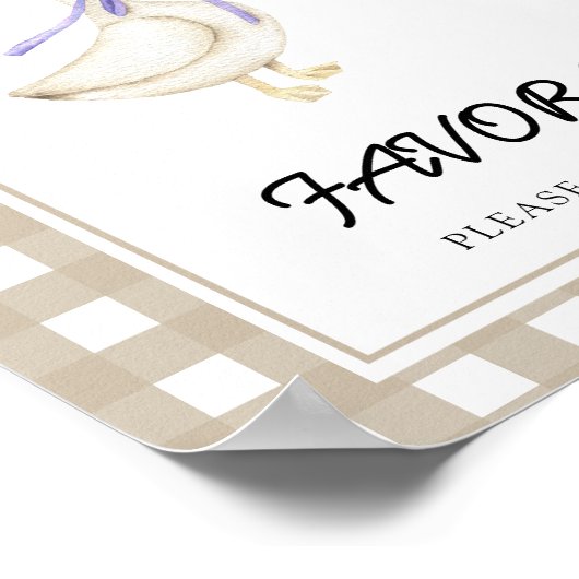 Little Goose Baby shower Favors Poster (Hoek)