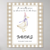 Little Goose Baby shower Favors Poster (Voorkant)