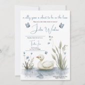 Little Goose Baby Shower Invitation Kaart (Voorkant)