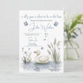 Little Goose Baby Shower Invitation Kaart (Staand voorkant)